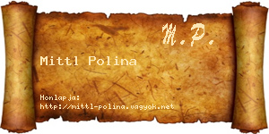 Mittl Polina névjegykártya
